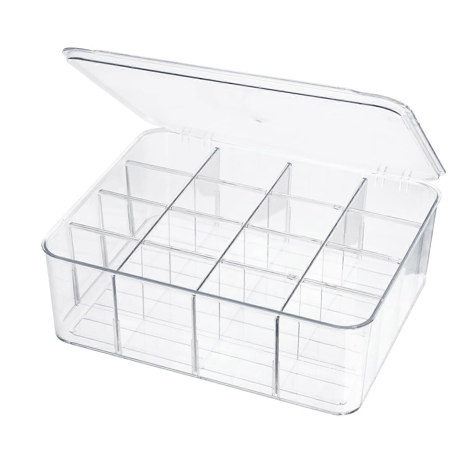 Socks underwear drawer Organzeer separatists, 16 compartment removable divided plastic storage box