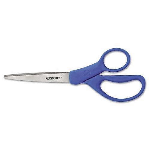 15452 Stainless Steel Scissors 8 Inch Blue 2 Pack All Purpose Sharp Cutting Tools for Home and Office
