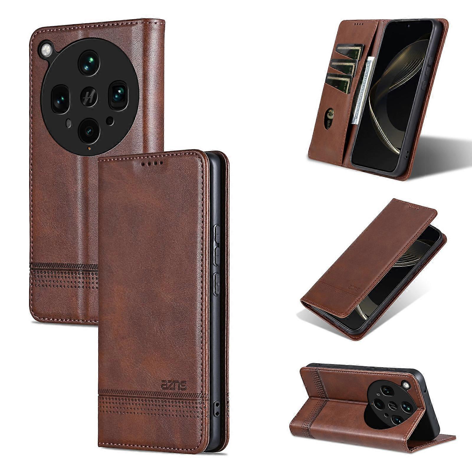 För OPPO Find X8 Ultra AZNS Magnetic Calf Texture Flip Läder Telefonfodral