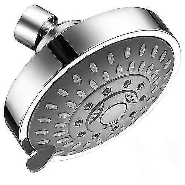 High pressure 4 inch 5-setting adjustable shower head top spray bathroom