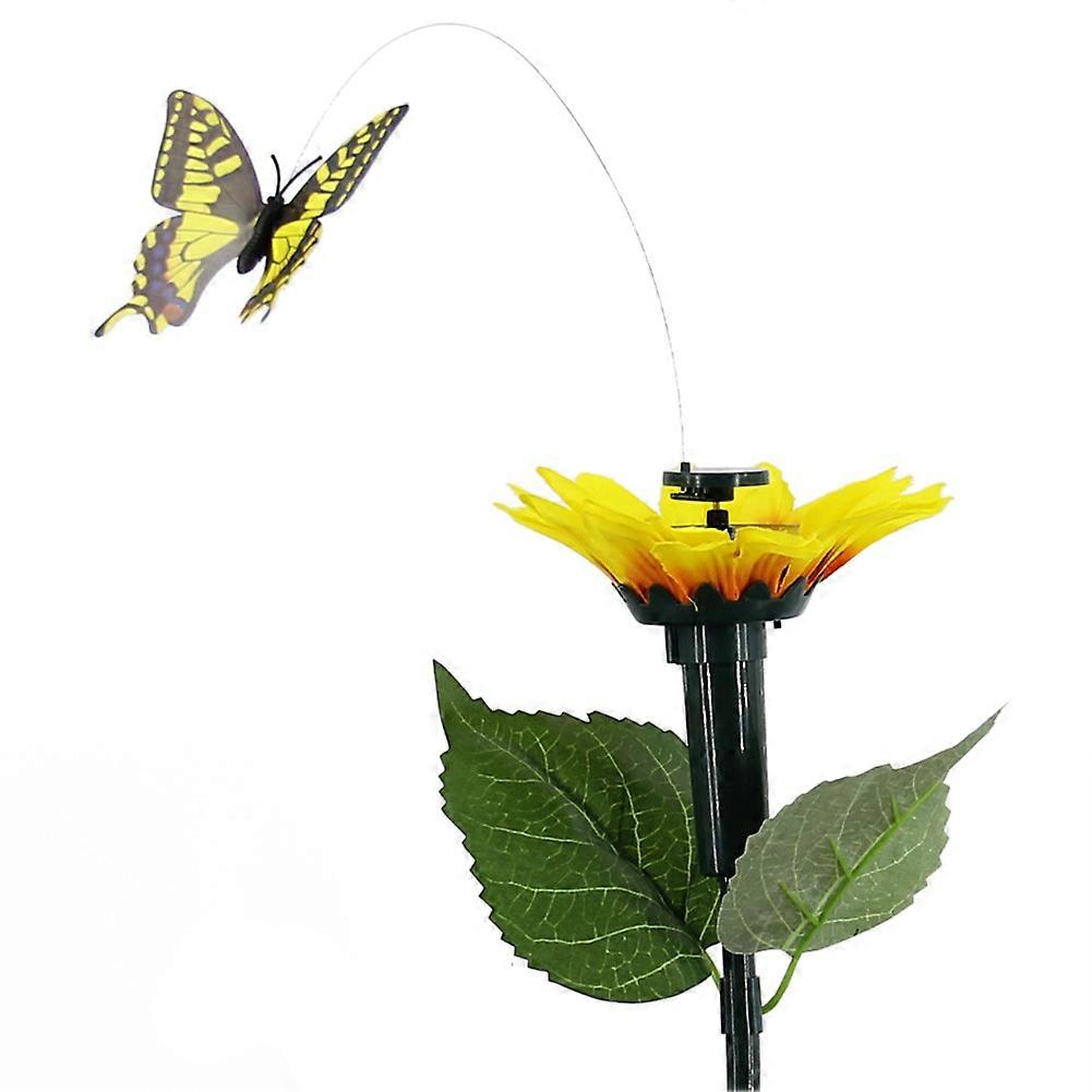 Solar Powered Dancing Fluttering Butterflies Easy Installation Simulated Floor