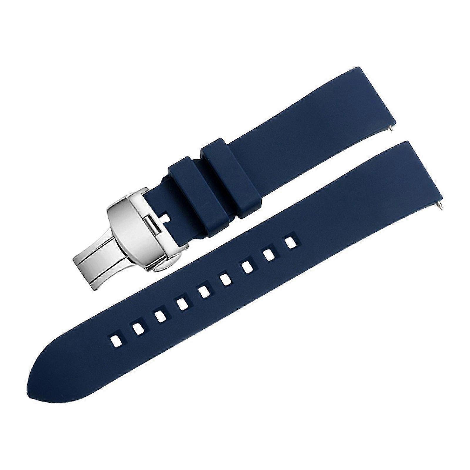 Easy Installation Silicone Watch Strap with Metal Buckle, Comfortable Durable Replacement Band