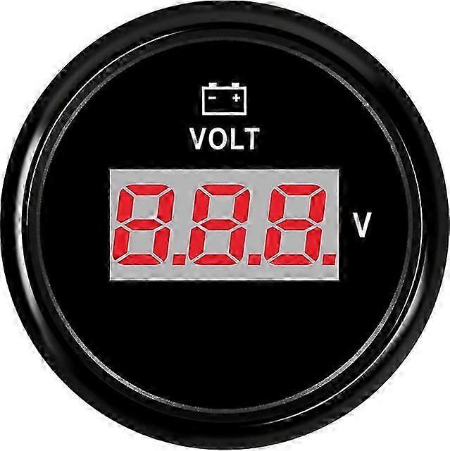 52mm Gauge Voltmeter 8-32v Marine Volt Meter Auto Voltmeter Universal Voltage Boat Automobile With Red Backlight 12v 24v
