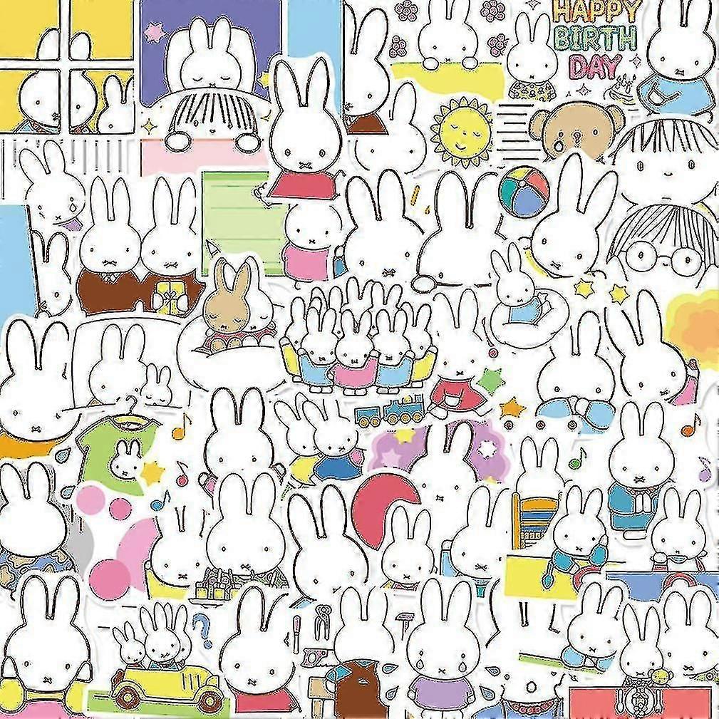 Miniowl-50pcsミッフィーバニーラビットステッカースケートボードスーツケースタブレットデコレーション