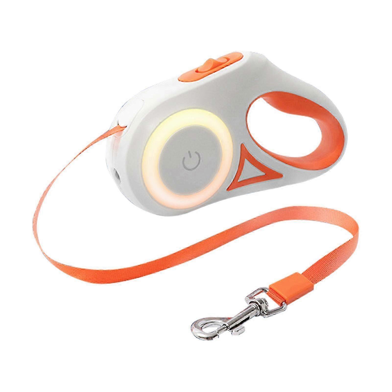 Light-Up Dog Leash Extendable 3M/5M Sturdy Metal Clip for All Sizes