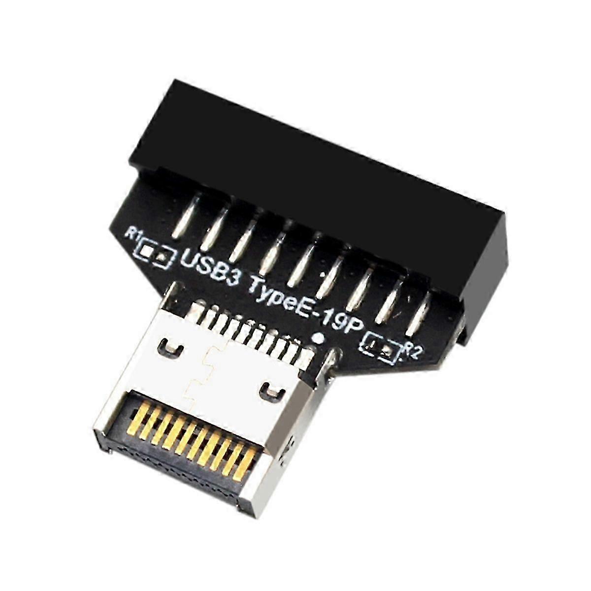 Usb3.2 Type-E 20pin till USB 19p-chassi Främre USB Typ A Typ C Förlängningsadapter För Skrivbordet Moderkort