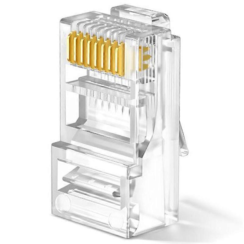 RJ45 Network Cable Modular Plug 8 Pin Crystal Plug for PC Adapter