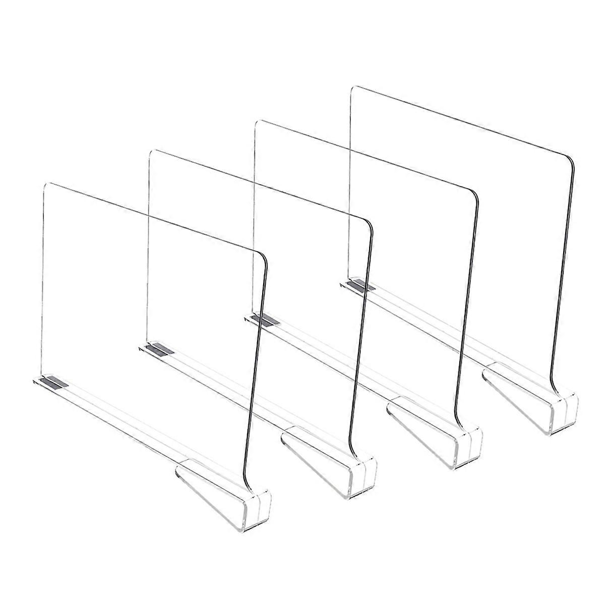 Transparent Shelf Dividers for Closet Organization 4 pcs