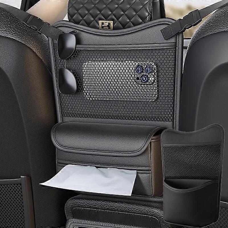 Car Between Seats Organizer Multifunctional Storage Bag Front And Back Dual Usage Tissue Box