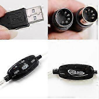 USB to MIDI 5Pin Cable Converter 2 in 1 to PC Audio Output Editing for Piano Electronic Electronic Musical Instruments