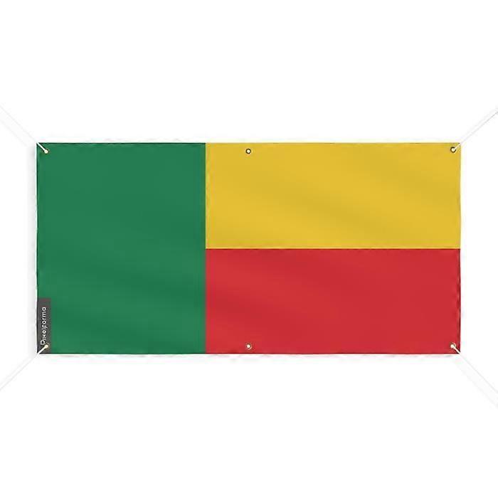 Benin Flag Banner 6 Grommets 40x80cm Polyester