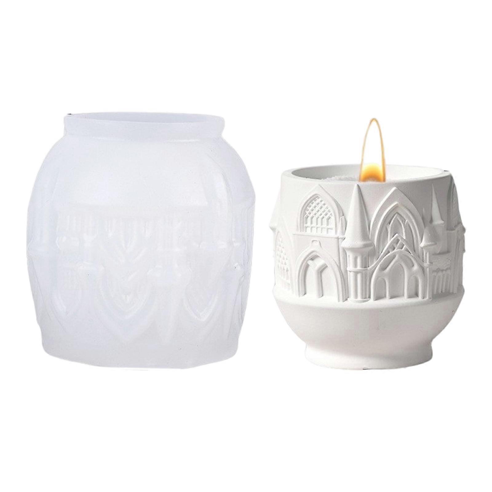 Multipurpose Castles Shaped Silicone Mould for Resin Art Candle Containers Craft Projects Easy Release Designs