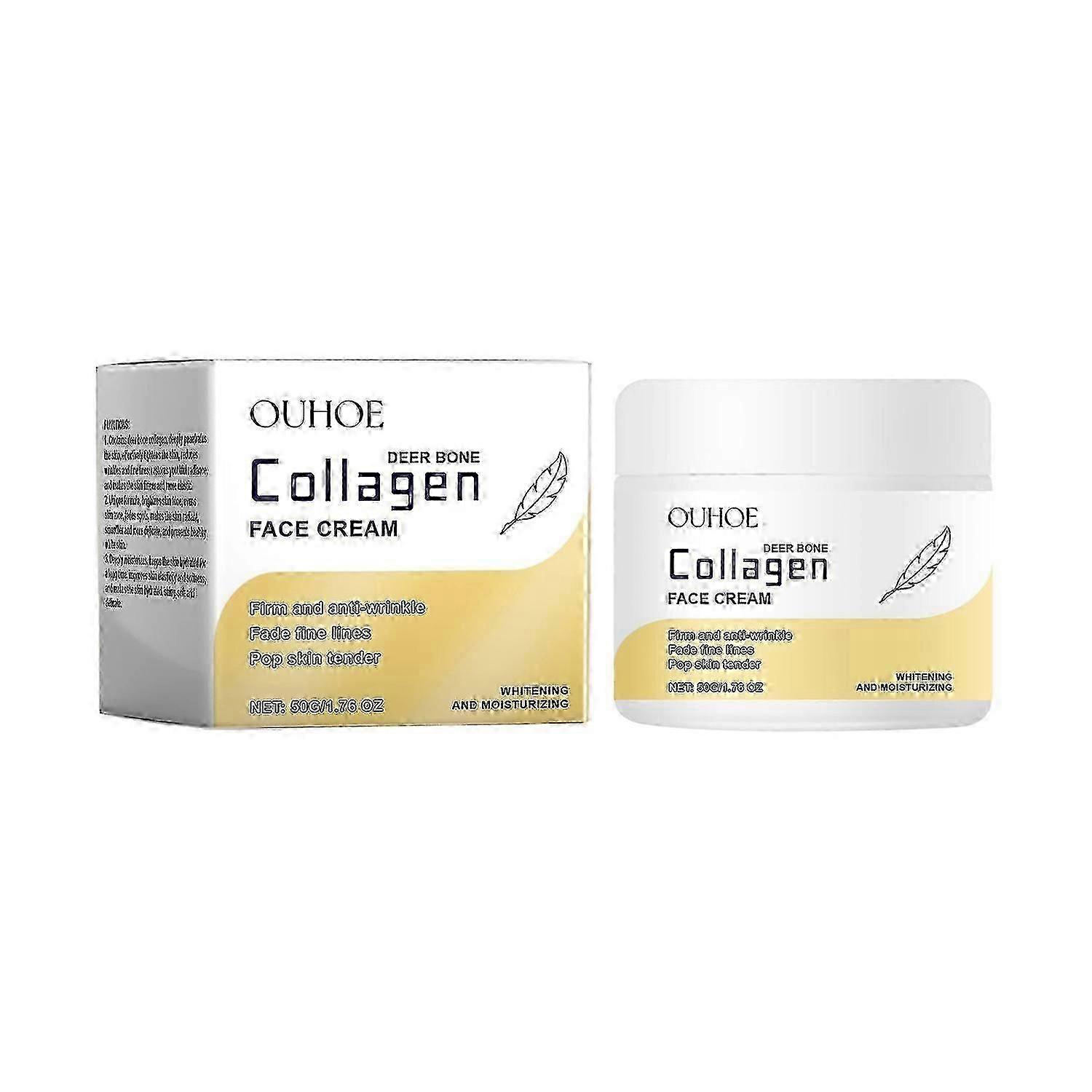OUHOE Collagen Anti-Wrinkle Cream, Moisturizing, Hydrating, Firming, Lifting And Brightening Skin Re