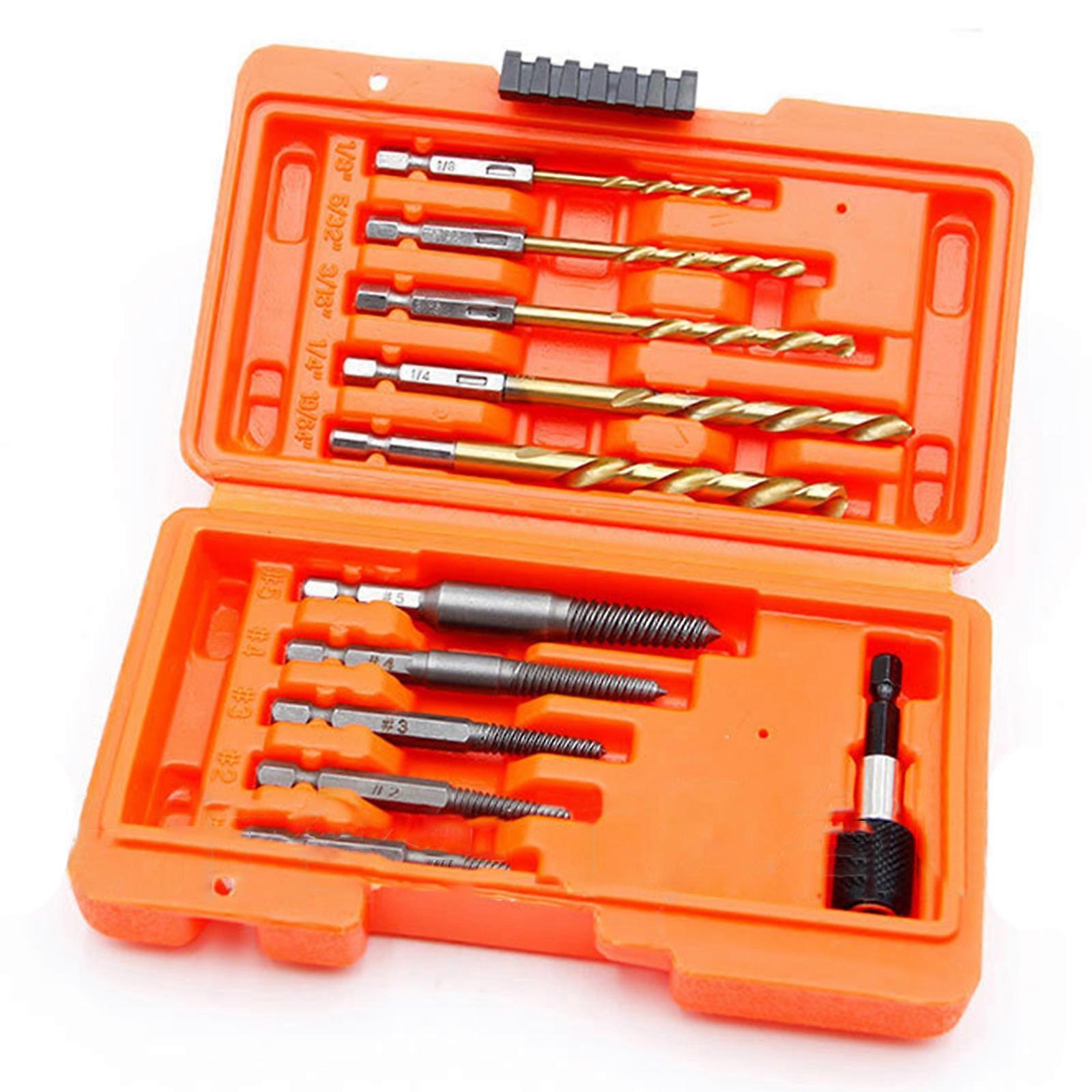 Screw Extractor Bolt Extractor Set Left Hand Drill Bit Set Stripped Bolt Remover Borken Bolt Extractor Kit for Removing Multicolor