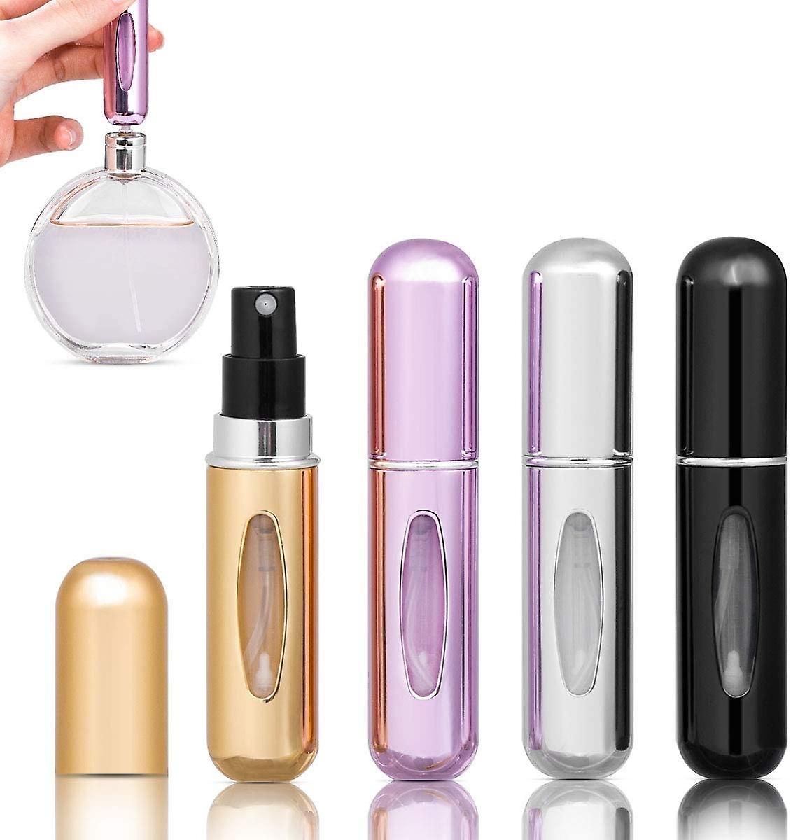 4 Pcs Perfume Spray Bottle Empty Refillable Mini Portable Travel Perfume Atomizer Bottle For Man & W