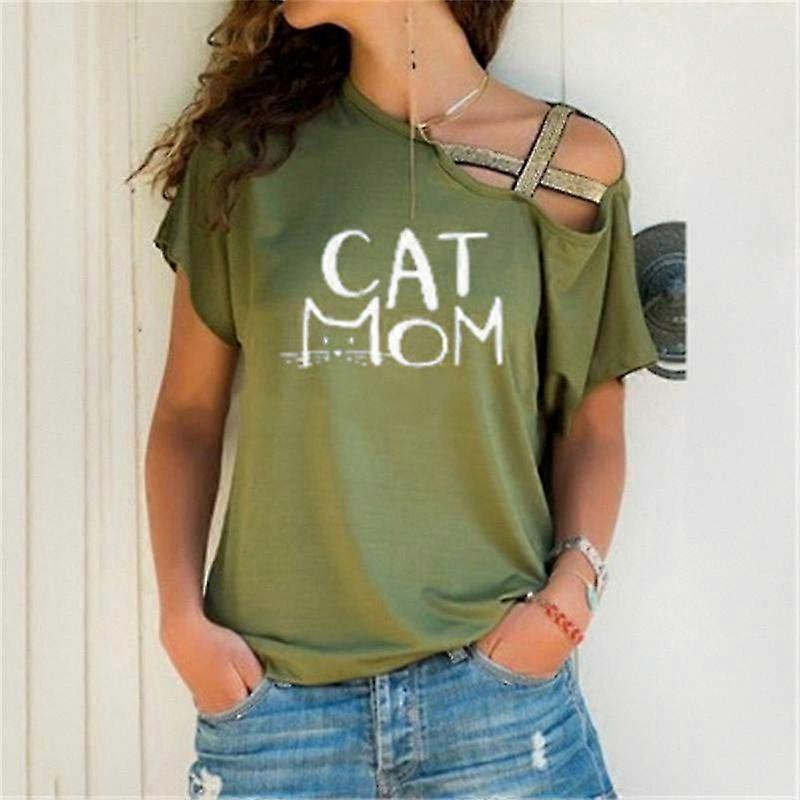 قميص نسائي بتصميم هندسي مقصور، أكمام قصيرة وياقة على شكل حرف V، مقاس عادي للارتداء اليومي