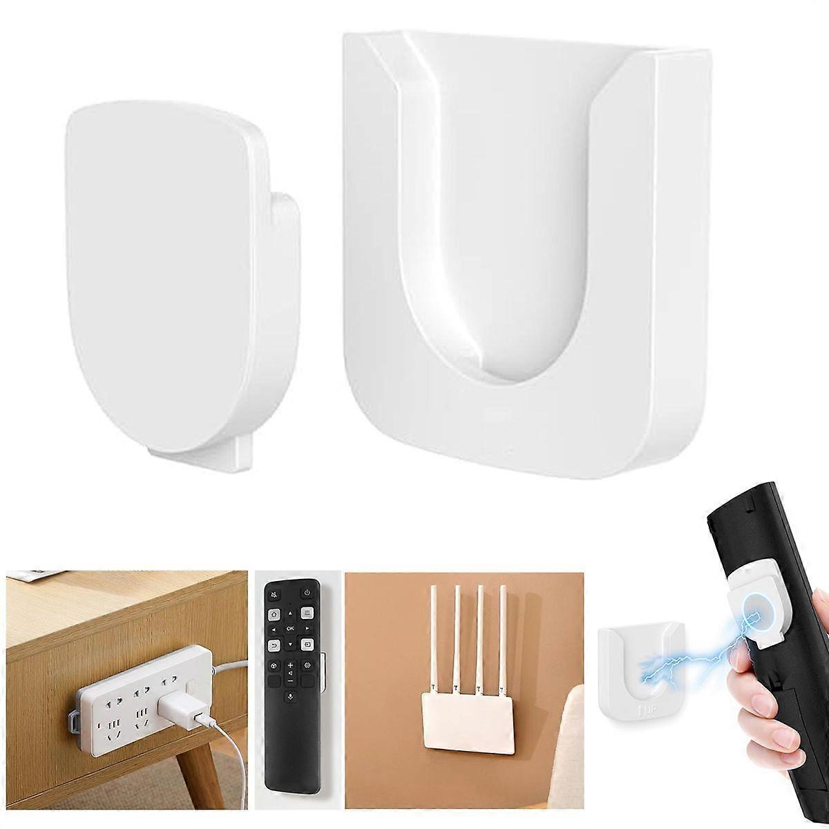 2pcs magnetic remote control storage bracket-white
