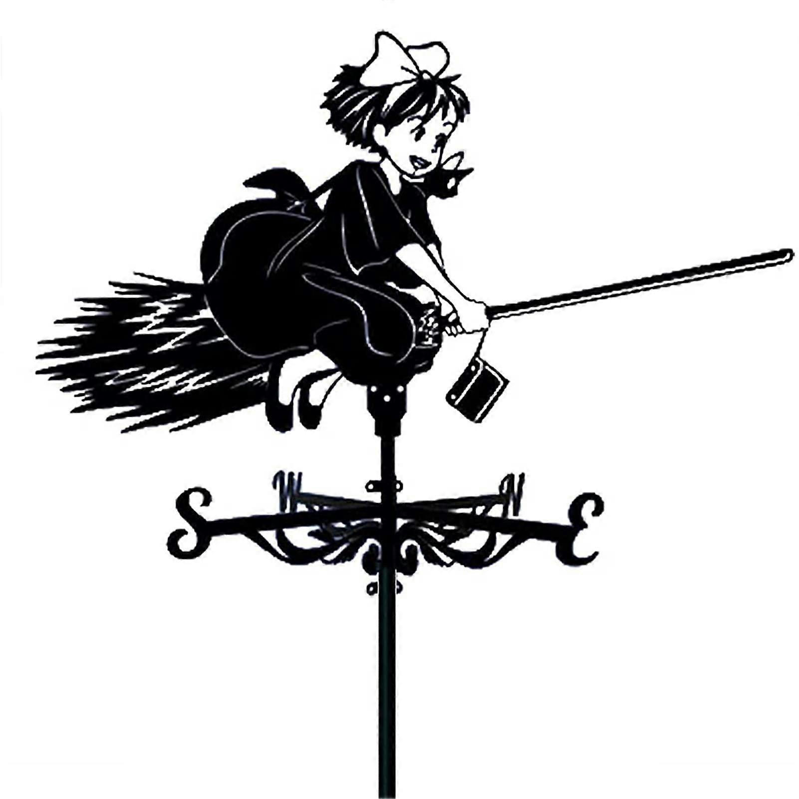 Weather Vane Kit With Snowman Ornament, Durable Cast Iron Wind Direction Indicator For Outdoor Garden
