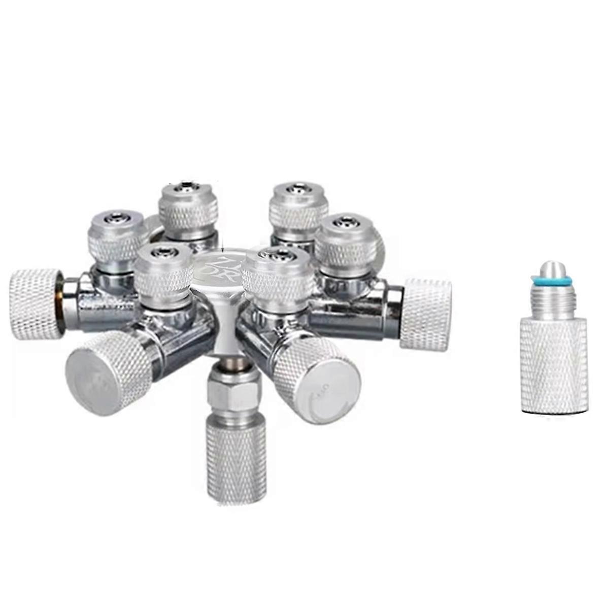 New Aquarium Multi Way CO2 Distributor Splitter Needle Valve, Check Valve Bubble Counter for Soleno