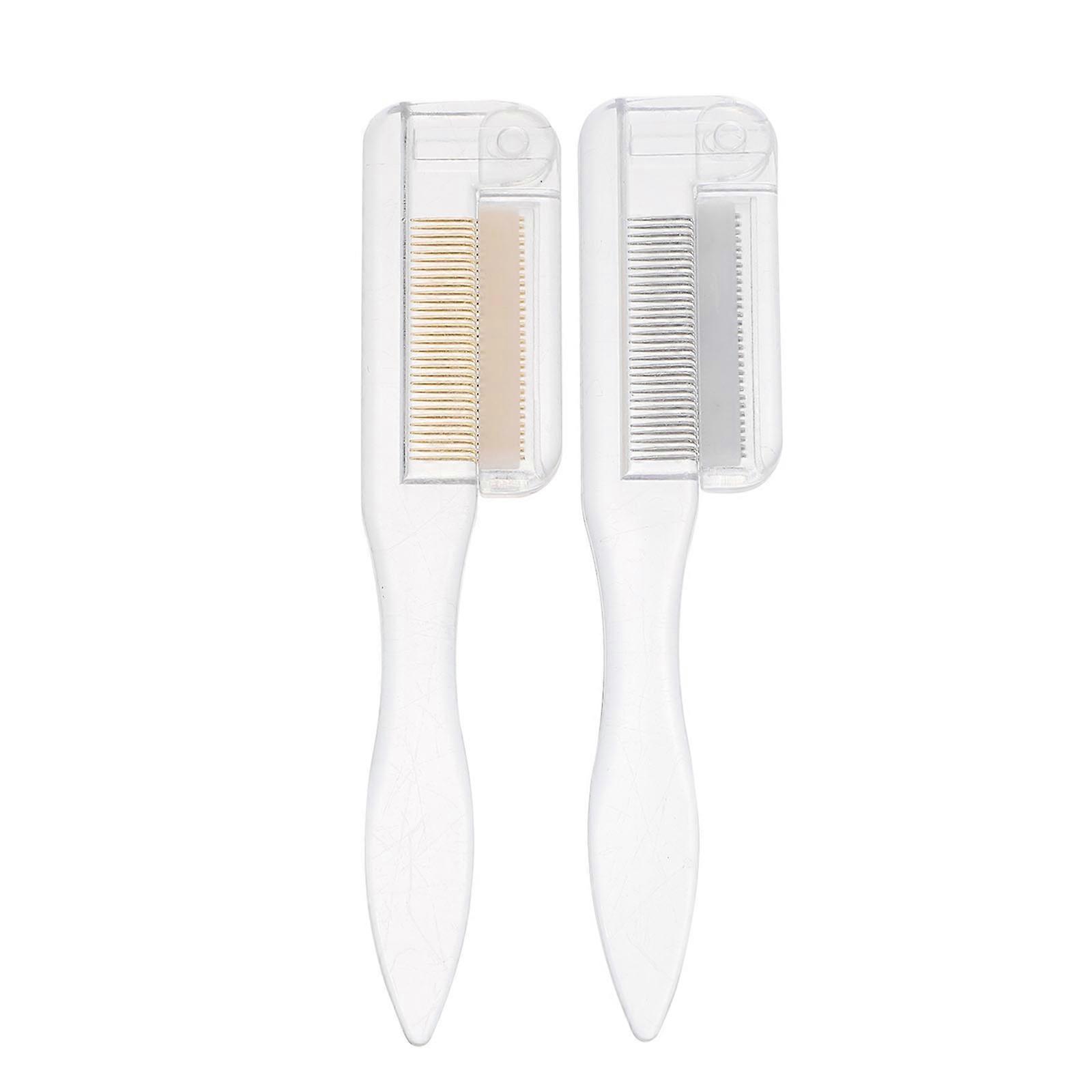 2pcs Foldable Eyelash Combs Eyebrow Combs Eyebrow Shaping Makeup Tools