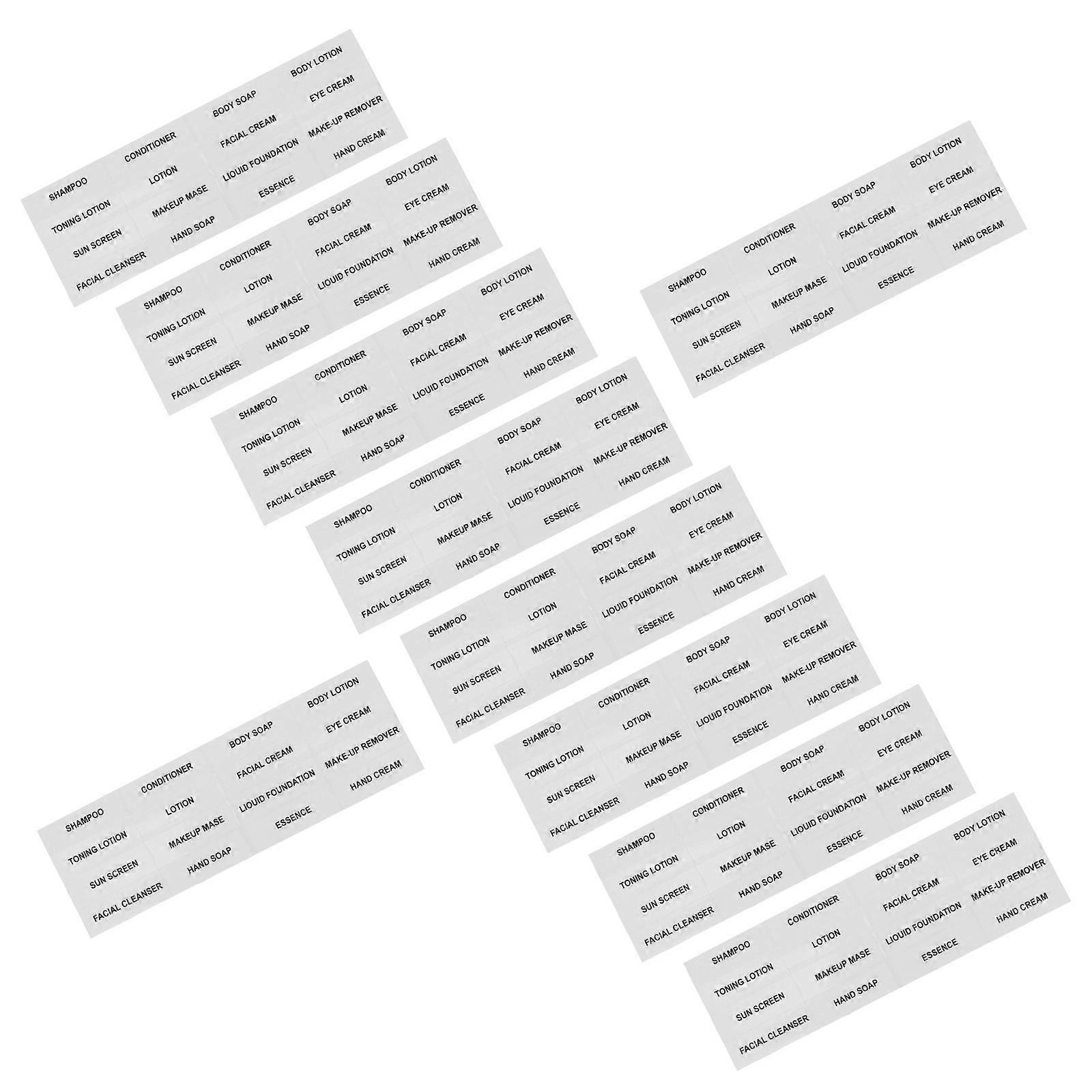 10pcs Cosmetics Dispenser Stickers Labels for Shampoo, Conditioner & Skincare Bottles – Easy Toiletry Organization for Travel & Makeup Storage