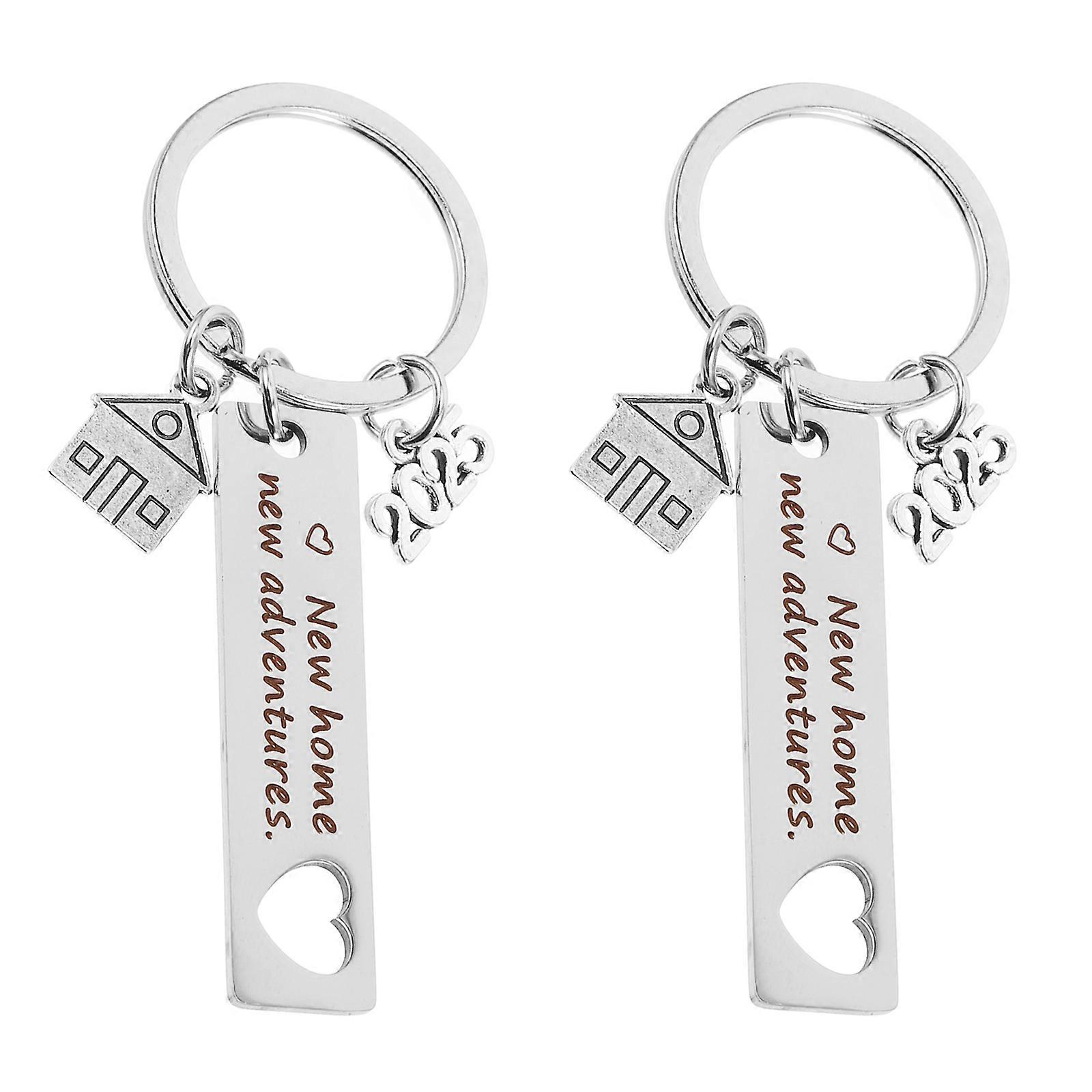 Keychains for New Home, Stainless Steel with Practical Design