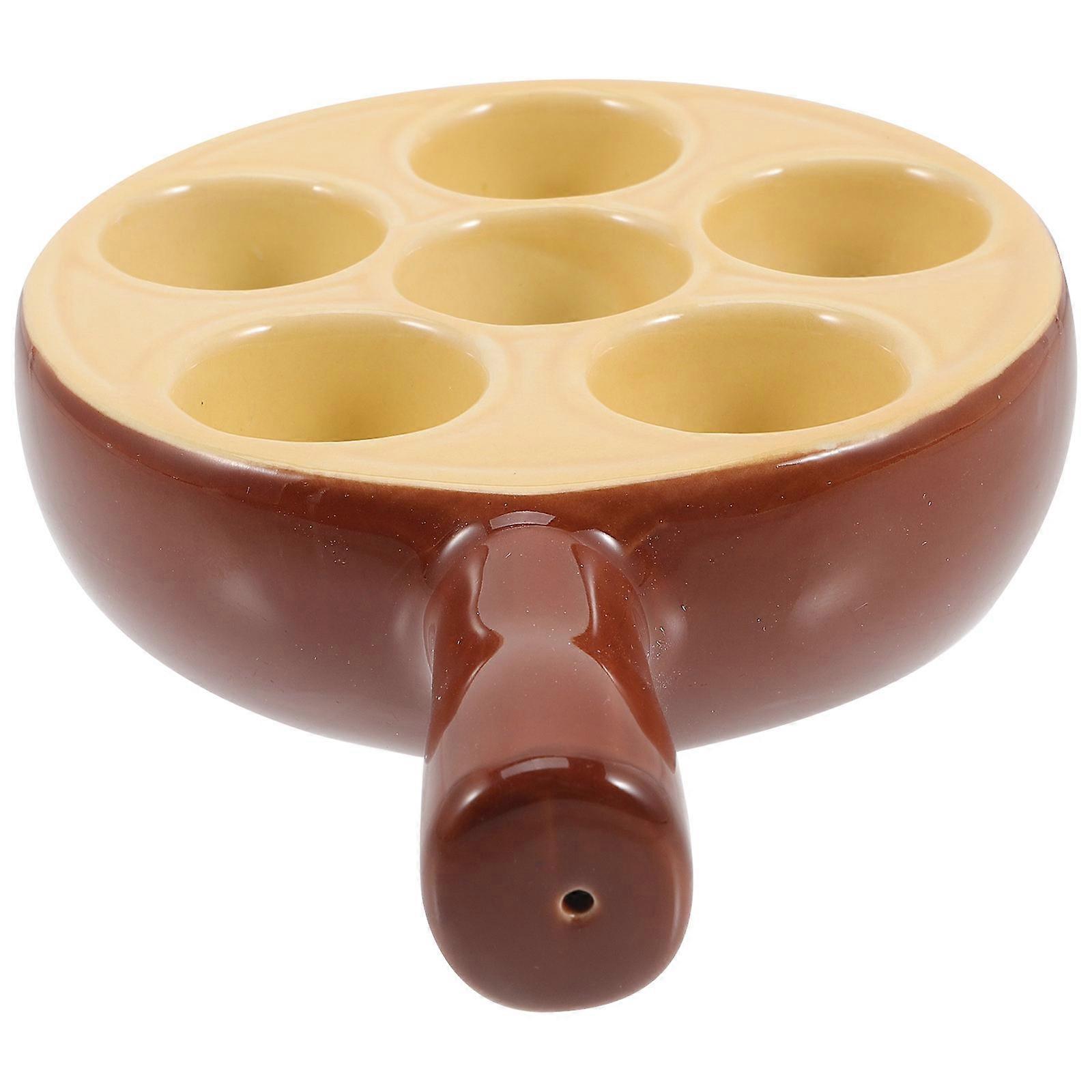 MultiUse Ceramic Escargot Pan for Home Use with NonSlip Bottom and Smooth Handles, 12 Snails