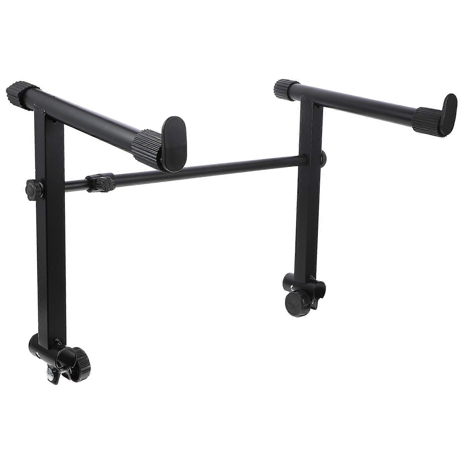Portable Keyboard Stand Rack for Electronic Organ and Piano – Adjustable Iron Support with Slip Resistant Ends and Detachable Double Design