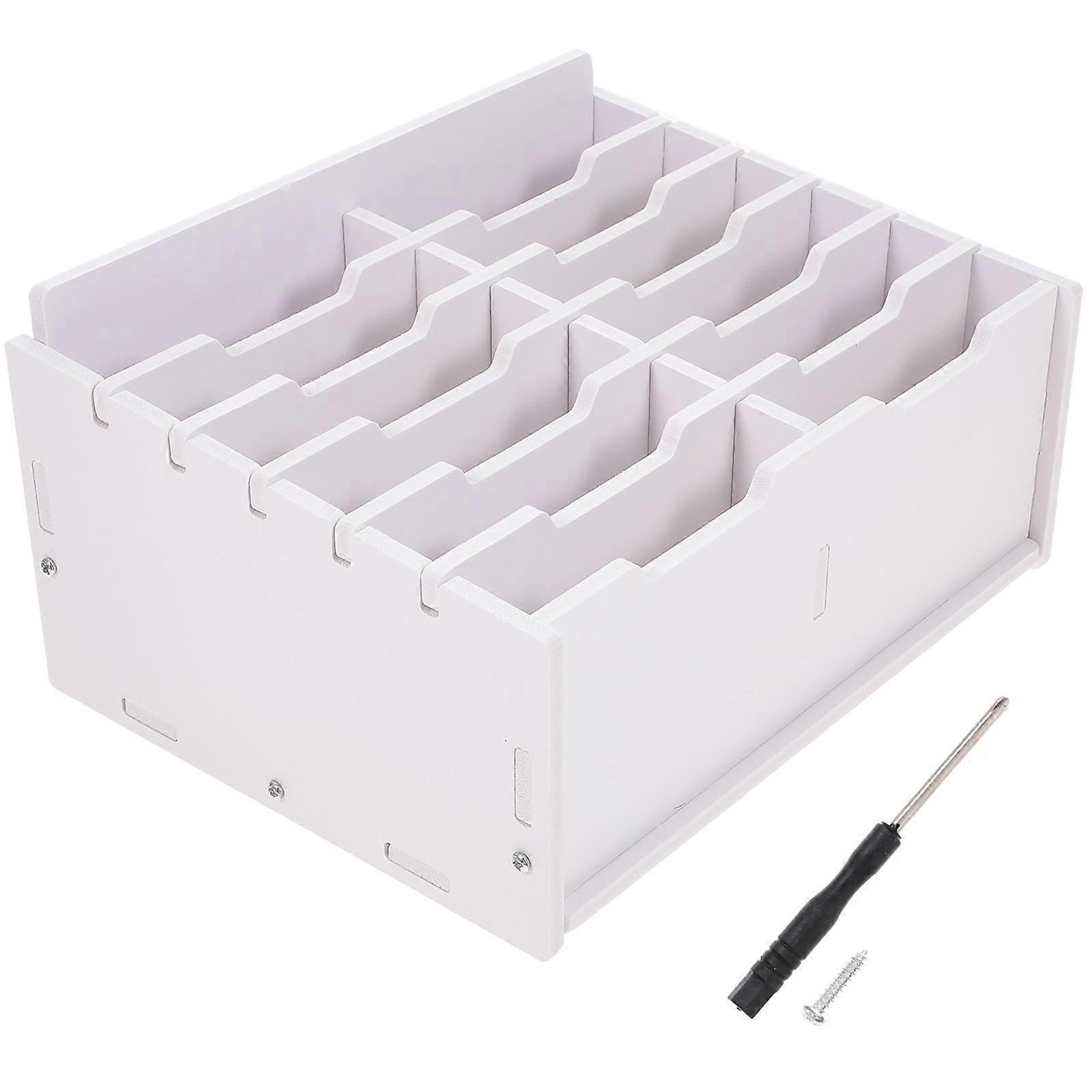 Multi Compartment Phone Storage Box for Office and Classroom – Desktop Organizer for Tidy Workspaces and Access