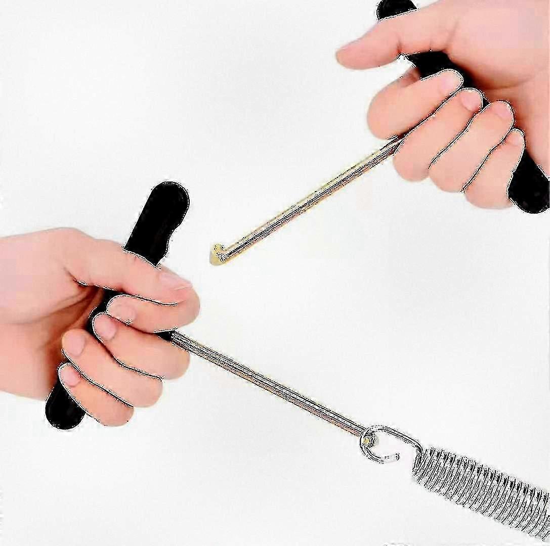 Stainless steel trampoline spring tool with hook for easy removal and tent peg extractor accessory 2025