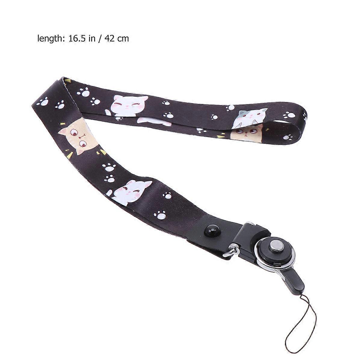 Keychain Lanyard Mobile Phone Case Hanging Rope Daily Use Women 42 x 2.5 x 0.2 Cm Dacron Holding Mobile Phone 1Set