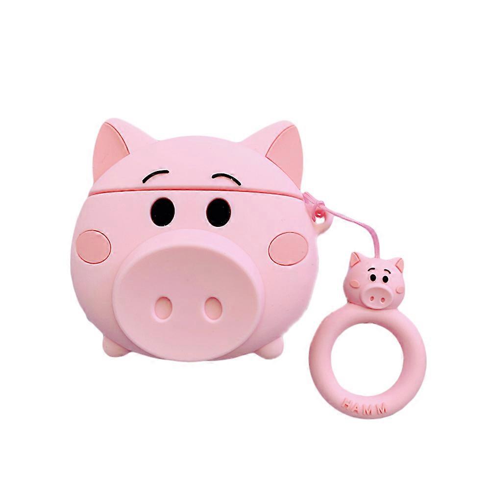 Pink Wireless Earphone Cover Pig Nose Headset Protective Case For Outdoor Activities Compatible With Airpods 1 2 1Set