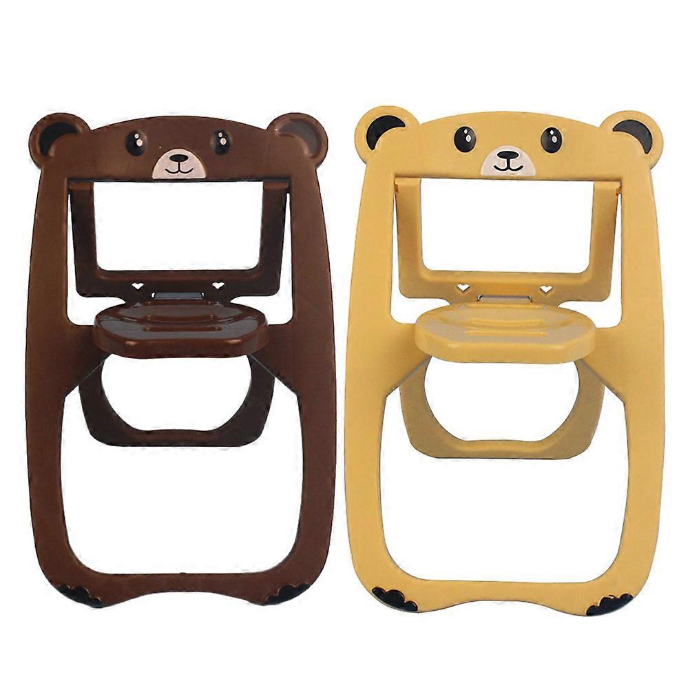 Mini Folding Chair Toys for Kids Adorable Plastic Doll Accessories Design 2Pcs