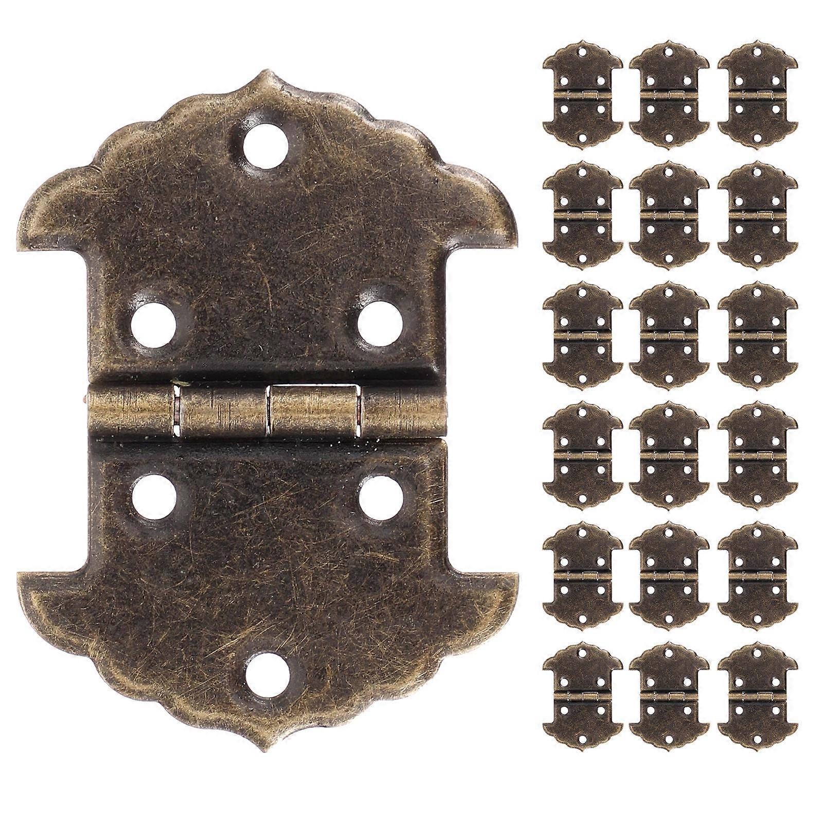 Box Hinges Hardware Hinge Rectangular Shape Dark Bronze for Home Decoration DIY Enthusiast 20Pack