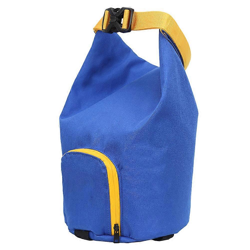 Pet Treats Storage Bag Large Folding Bucket Blue 34x17cm Waterproof 1Pc