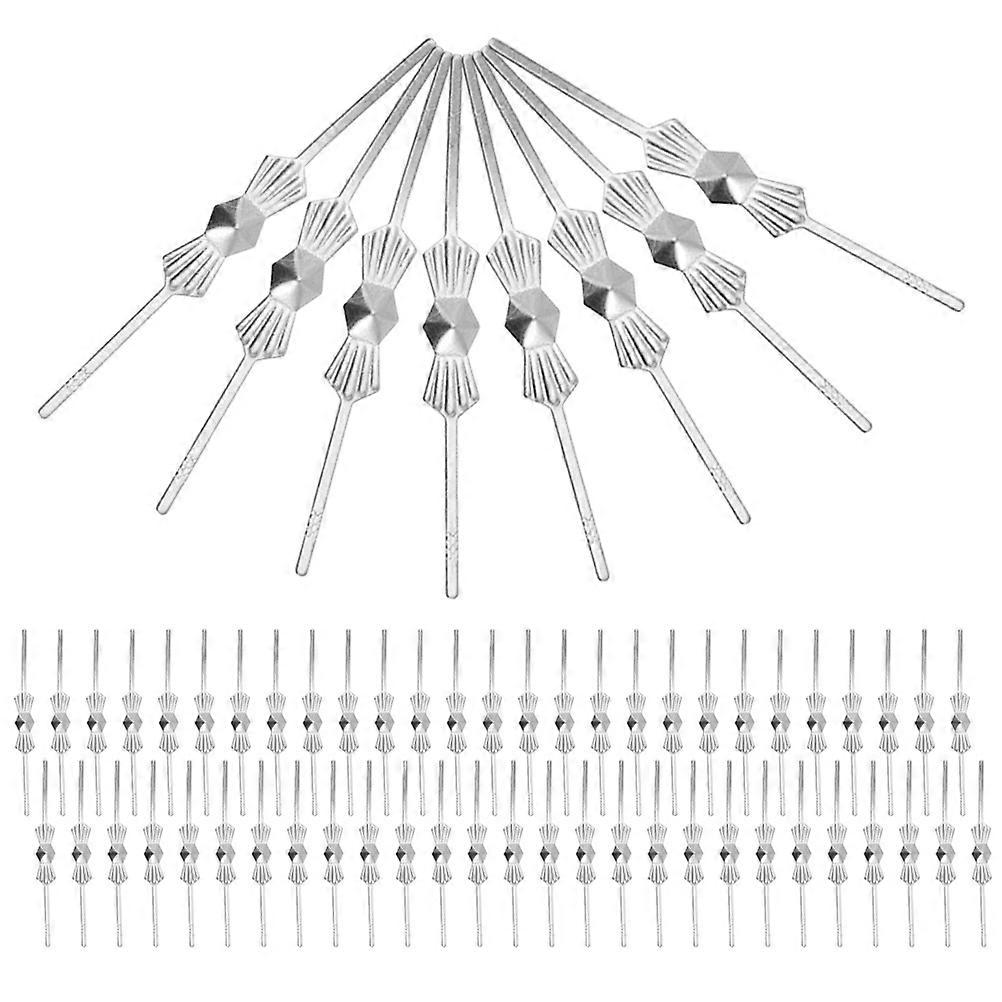300pcs Silver Chandelier Bow Tie Connectors Durable Metal Clips Reusable Fastening Pins for Ceiling Light Crystals Easy to Use Clasps for Crystal