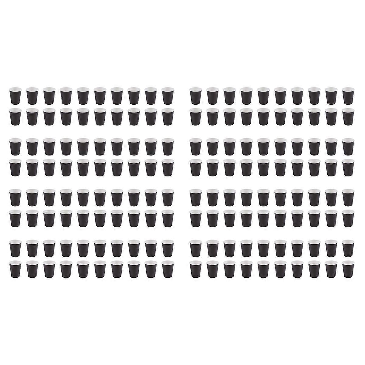 20x Paper Cups Solid Colours Birthday Catering black