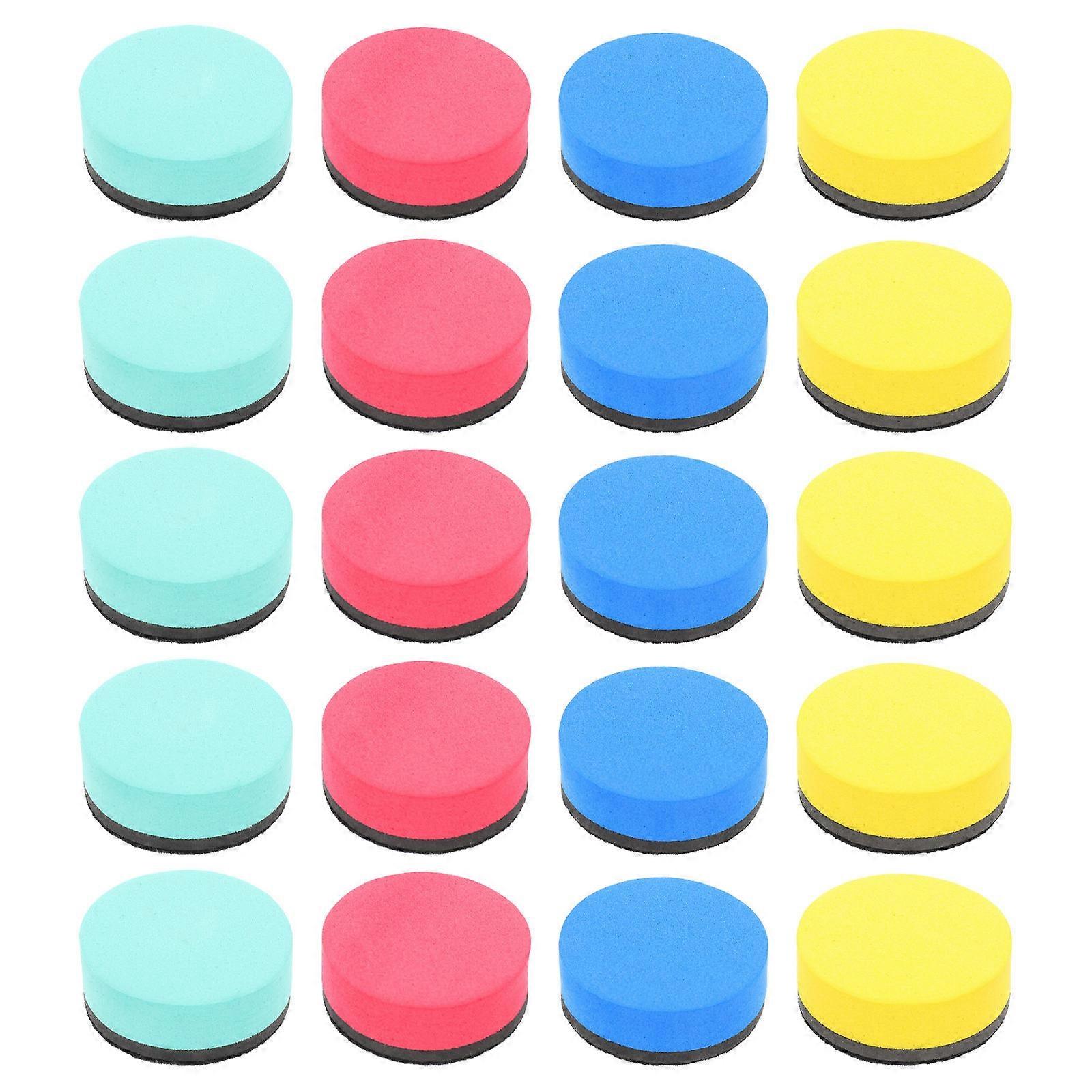 Blackboard Eraser Magnetic Whiteboard Erasers Classroom Office Home Use Assorted Color EVA Felt Cloth 20Pcs