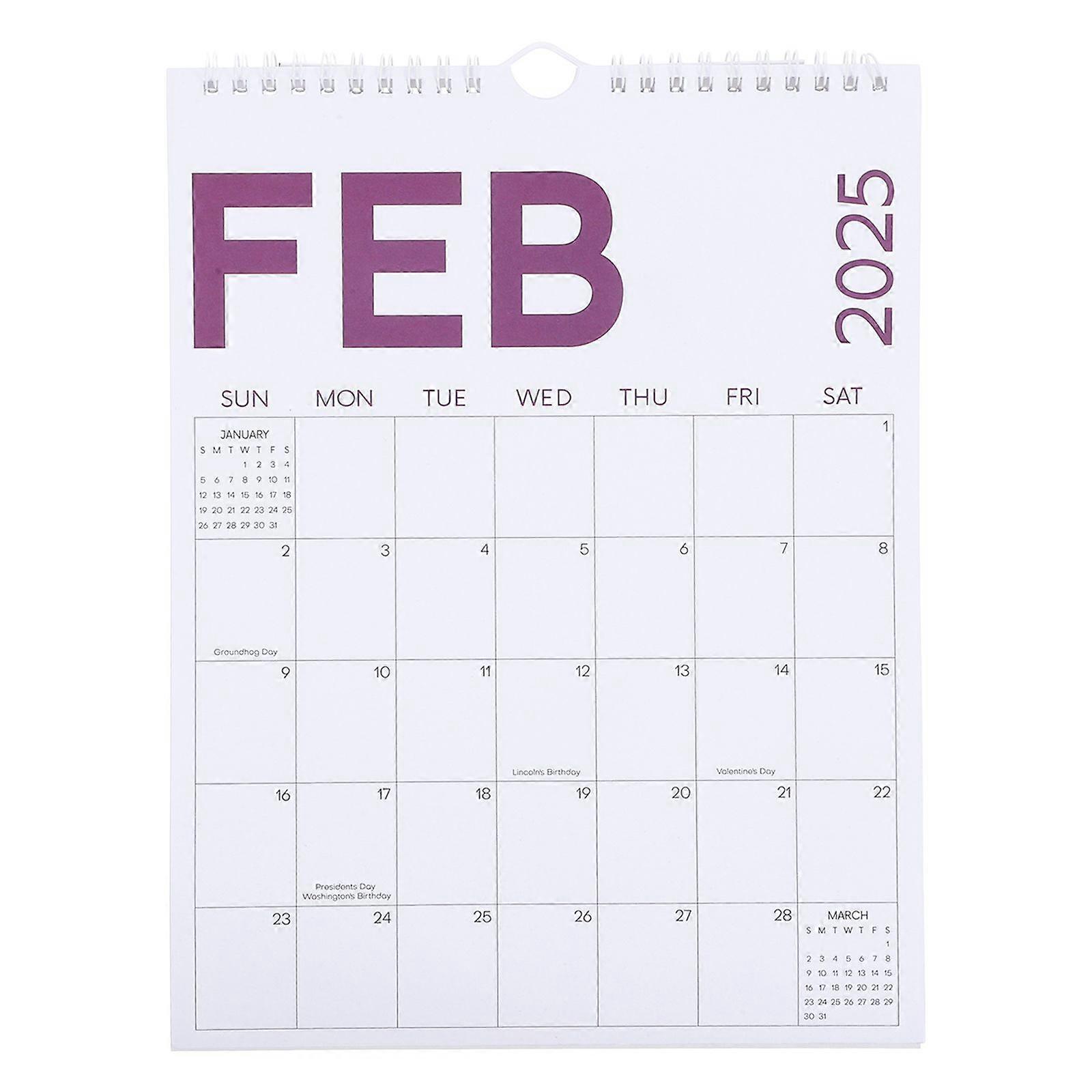 2025 年挂历 2025 年 1 月至 2025 年 12 月 12 个月挂挂挂历家庭办公室学校月历规划器