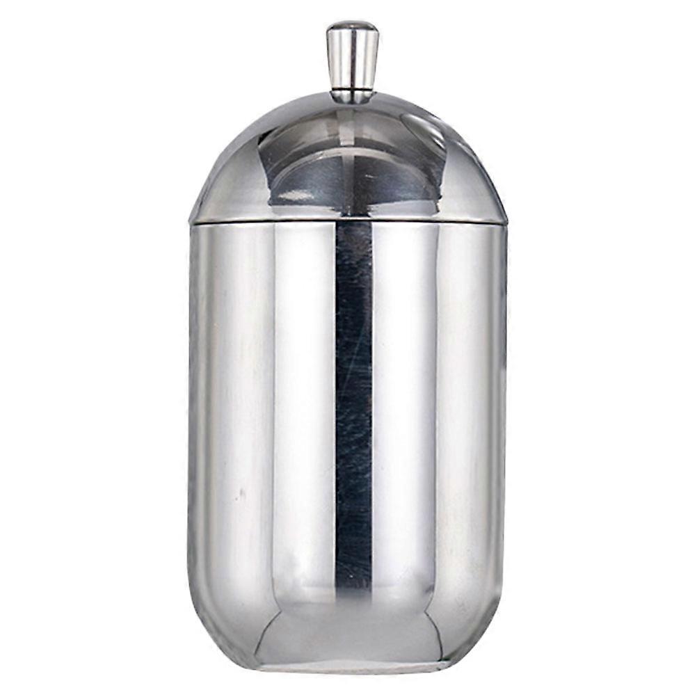 Cotton Ball Holder Cotton Swab Storage Case Home Use Silver 14.00X7.00X7.00CM Sealing Performance 1Pcs