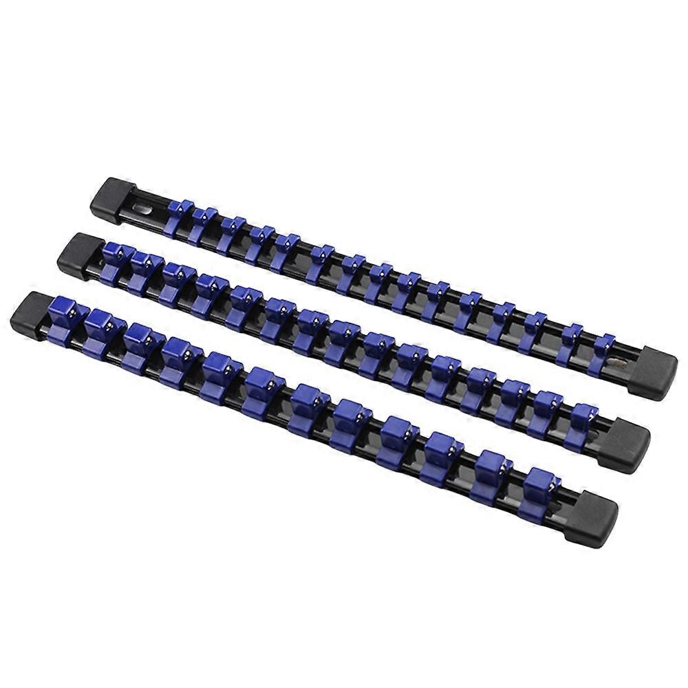 3Pcs Socket Organizer 1 2 3 8 1 4 Multi-Size Socket Holder Plastic Storage Rail