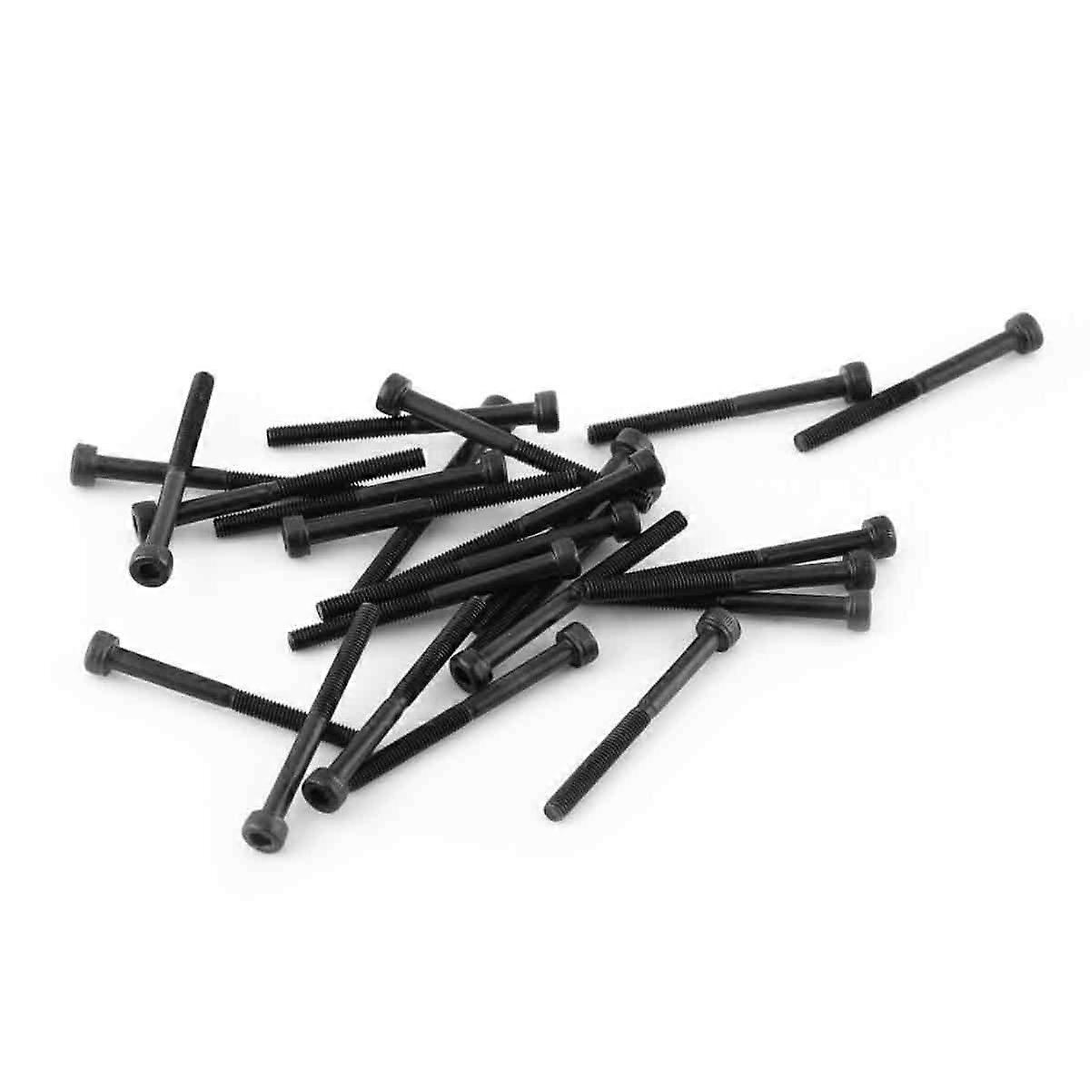 M3 Black Hex Socket Cap Head Screw Bolt Set (M3*10mm,Fully Threaded,24pcs)