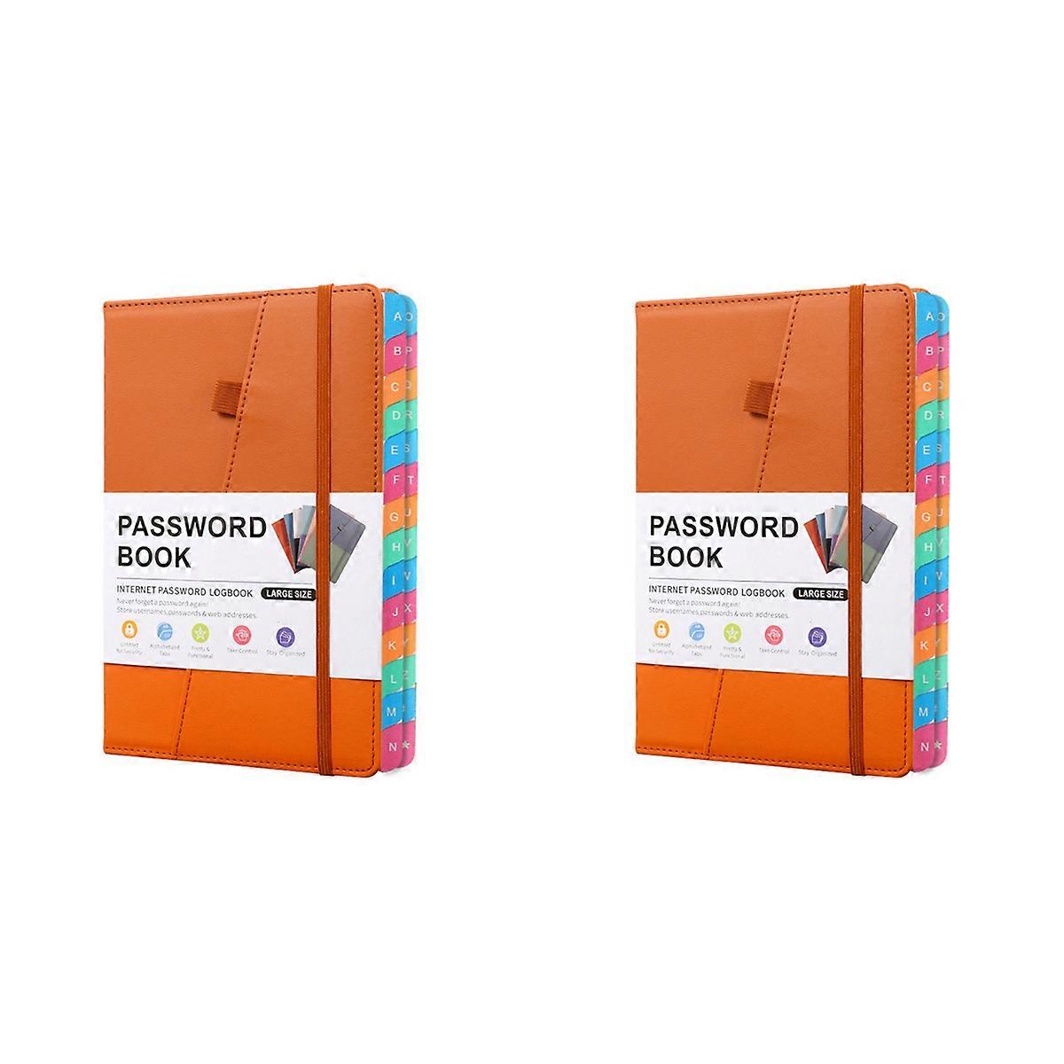 Password Keeper Book with Colorful Alphabetical Tabs and Two Bookmarks, for Seniors 8.4X5.9Inch, Int