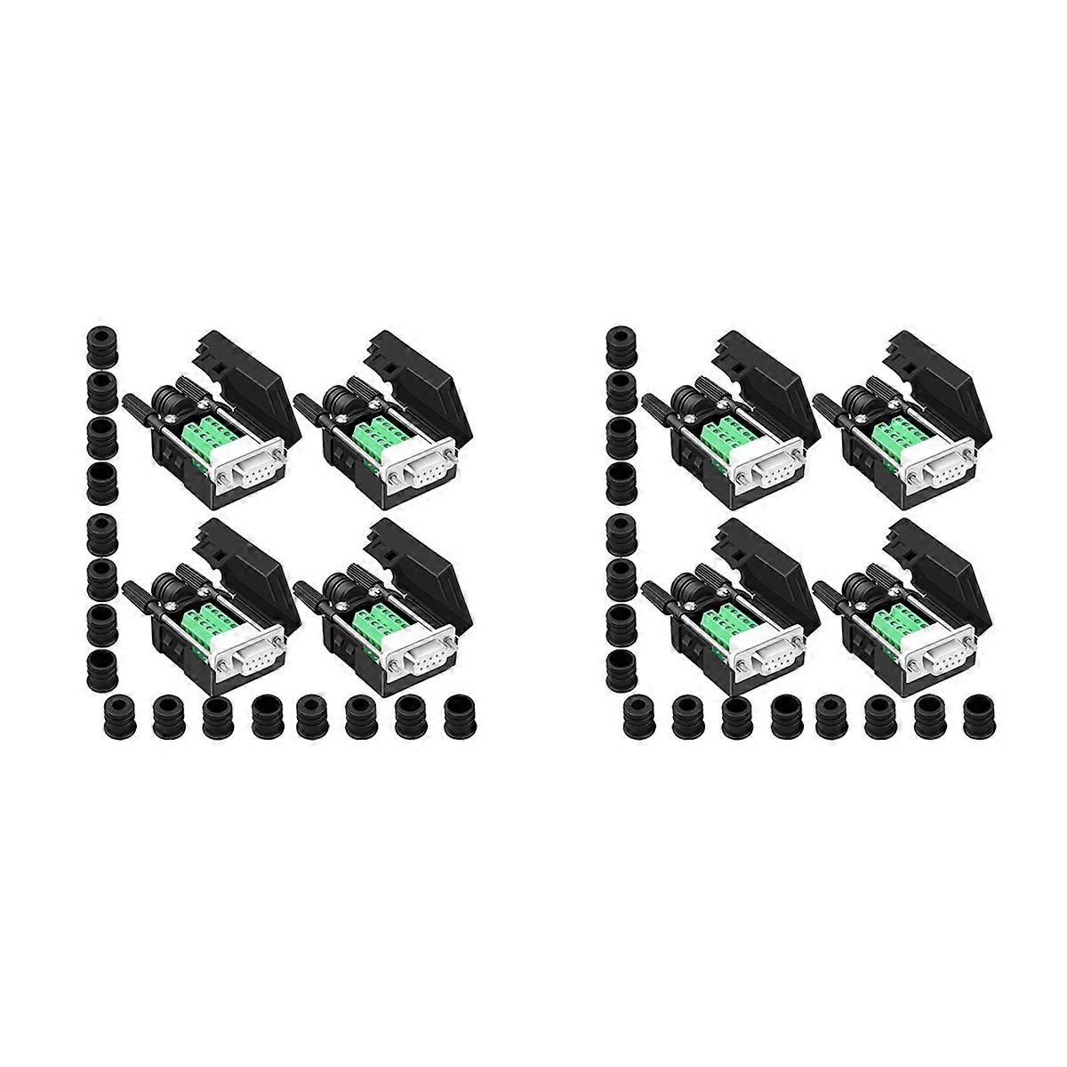 4PCS DB9 Female Breakout Connector,DB9 Solderless