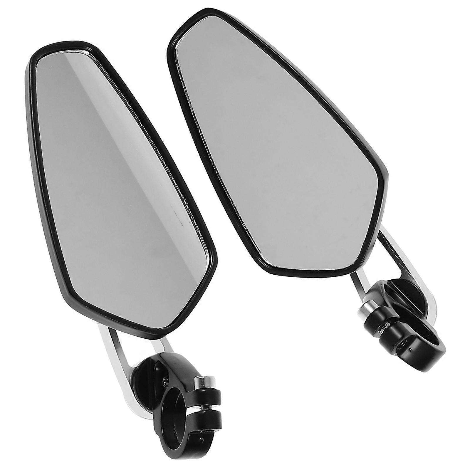 Aluminum Retro Motorcycle Side Mirrors for Scooter Handlebar Mount – Vintage Rearview Mirrors with Clear Reflective Surface, Sturdy and Shock