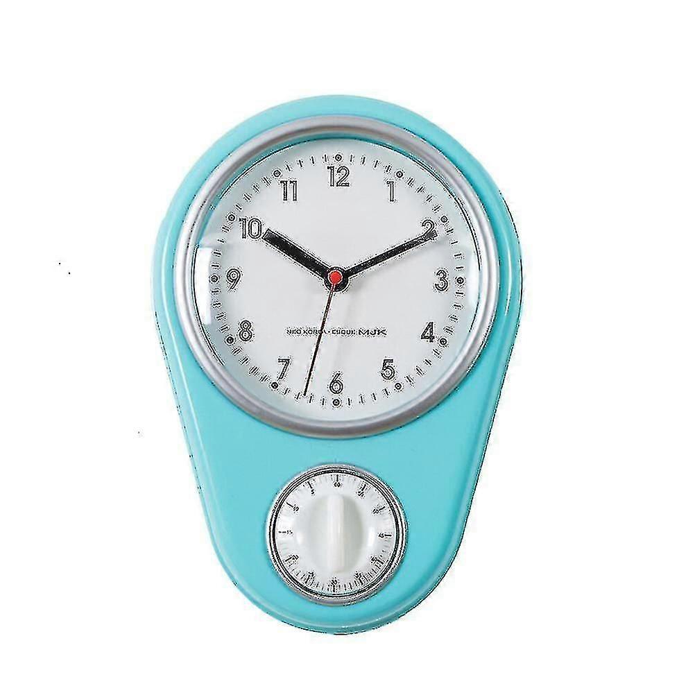1pc Kitchen Timer Wall Clock Household Timer Modern Style Without Battery For Home (blue)