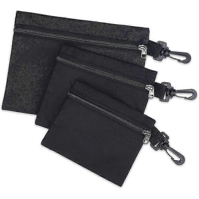 Tool Bag Bags of Small Set of 3, Zippered Tool Pouch, Tool Pouch Storage Pouch, Multifunction Tool Box with Hanging Hook, Water Resistant