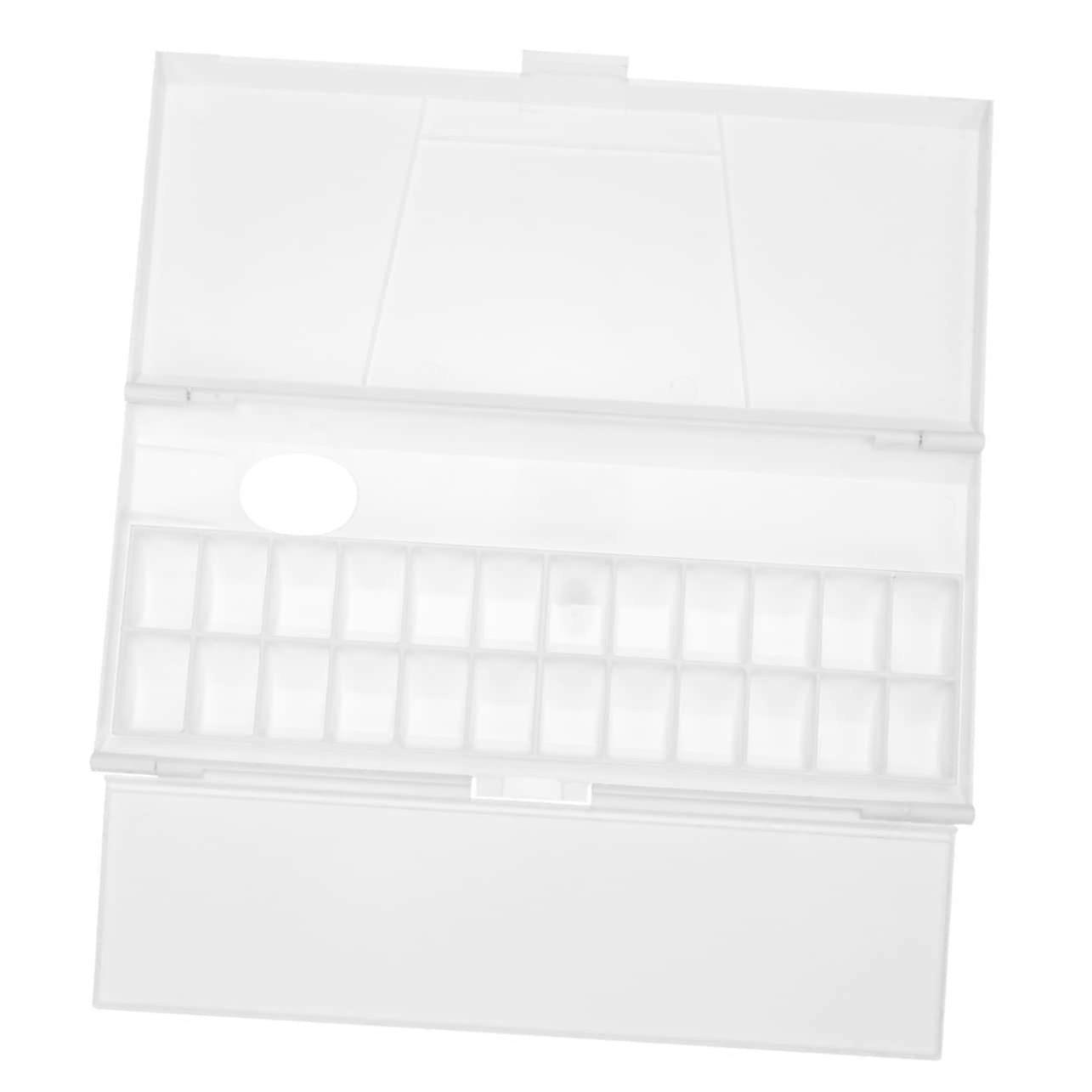 Watercolor Palette Travel Case With Lid, White Empty Palette Tray For Painting