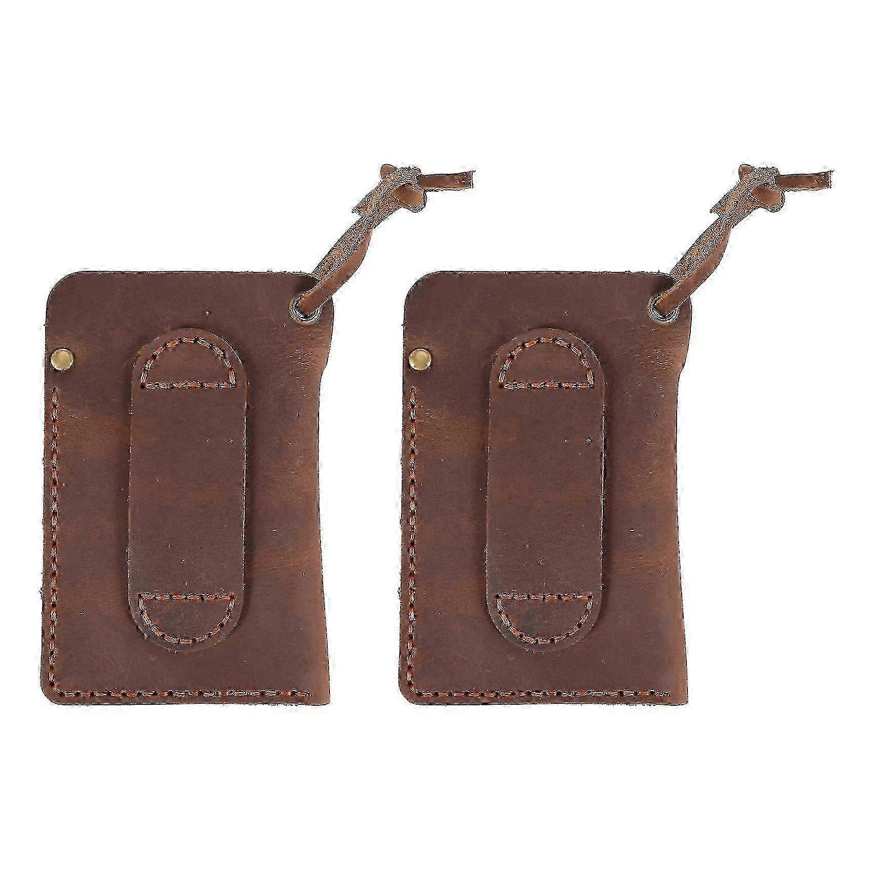 2x Handmade Leather Organizer Pouch Case for Flashlight/Multi-tool/Knife/Pen