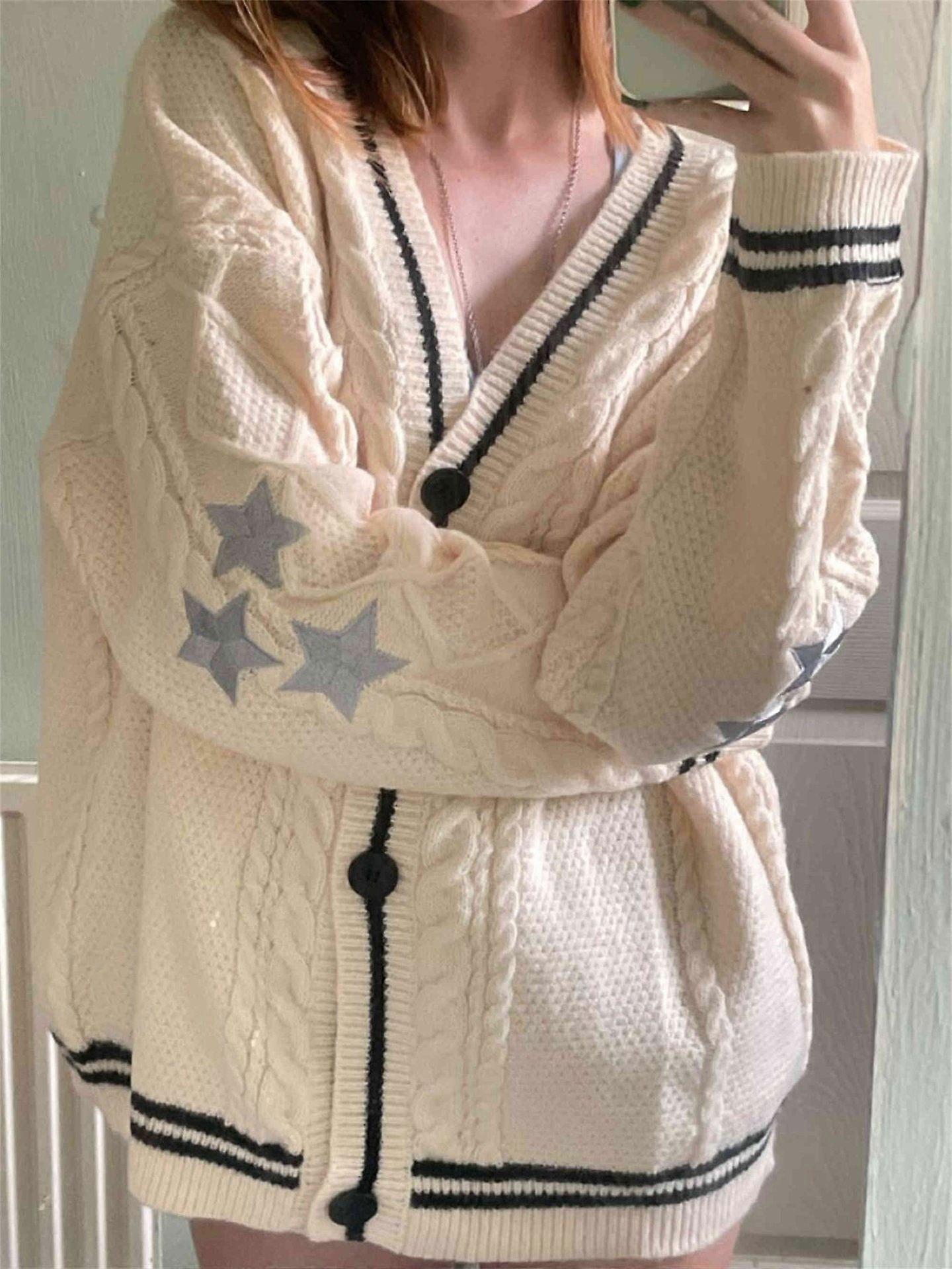 Long Sleeve Cardigan Sweater Single Breasted Sweater Women's Jacket